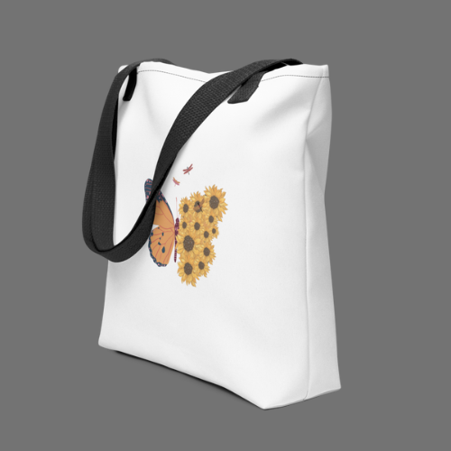 Designer Tote Bag with three color Handles Design and Art By HadiArt